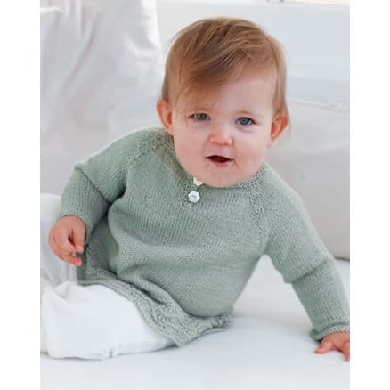 Little Pea by DROPS Design - Baby Tröja Stickmönster str. 0/1 mån - 5/6 år
