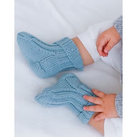 Dream in Blue Socks by DROPS Design - Baby sockar Stickmönster str. 1/3 mån - 3/4 år