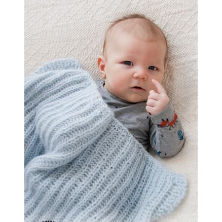 Bonne Nuit by DROPS Design - Baby Filt Stickmönster 65-80 cm