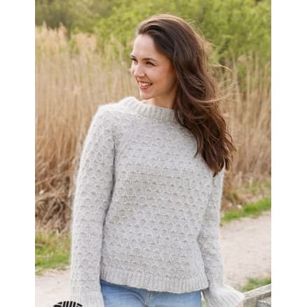 Northern Mermaid Sweater by DROPS Design - Tröja Stickmönster str. XS/S - XXXL