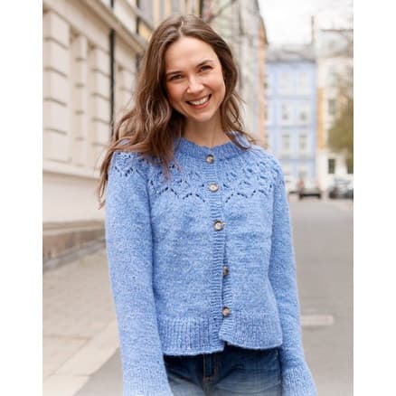 Rain Romance Jacket by DROPS Design - Cardigan Stickmönster str. S - XXXL