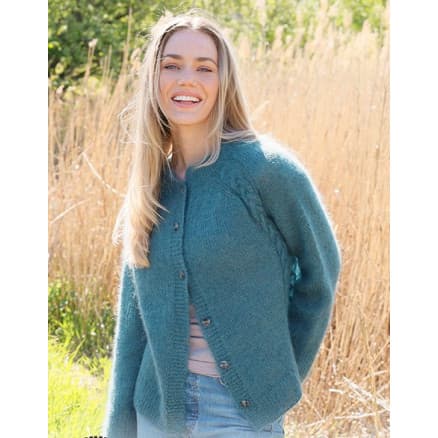 Cabled Bliss Cardigan by DROPS Design - Cardigan Stickmönster str. S - XXXL