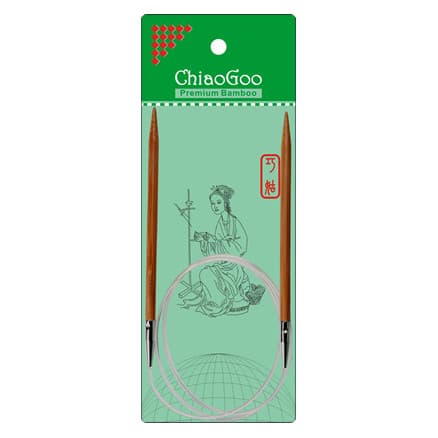 ChiaoGoo Bamboo Rundstickor Bambu 80 cm 2 mm Patina
