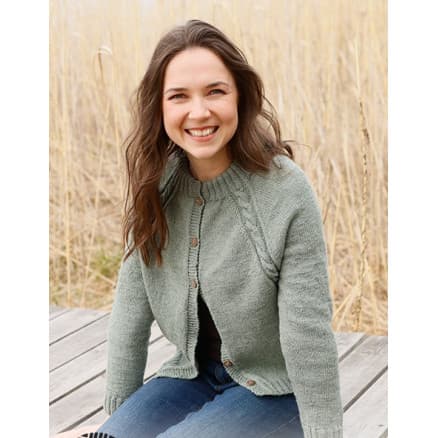 Sage Twist Cardigan by DROPS Design - Cardigan Stickmönster str. S - XXXL