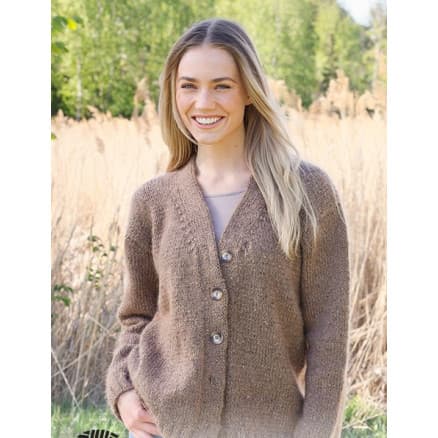Tweed Casual by DROPS Design - Cardigan Stickmönster str. XS - XXL