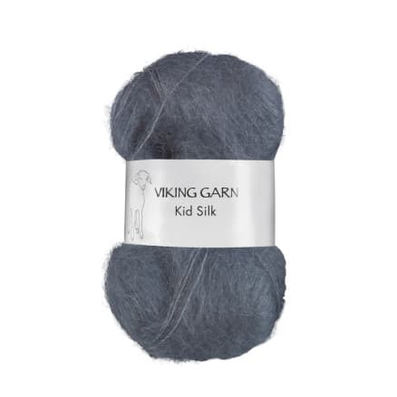 Viking Garn Kid-Silk 323 Mörk Gråblå