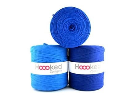 Hoooked Zpagetti Trikågarn Unicolor 15 Mellanblå Nyanser 1 st.