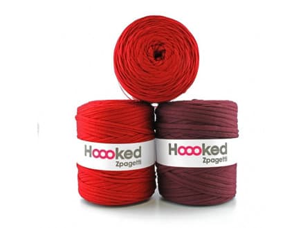Hoooked Zpagetti Trikågarn Unicolor 51 Bordeaux Nyanser 1 st.