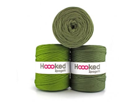 Hoooked Zpagetti Trikågarn Unicolor 50 Oliv Nyanser 1 st.