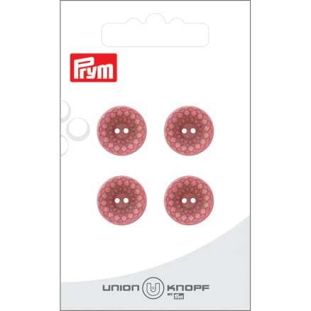 Prym Plastknapp Rosa Blomma 15mm - 4 st