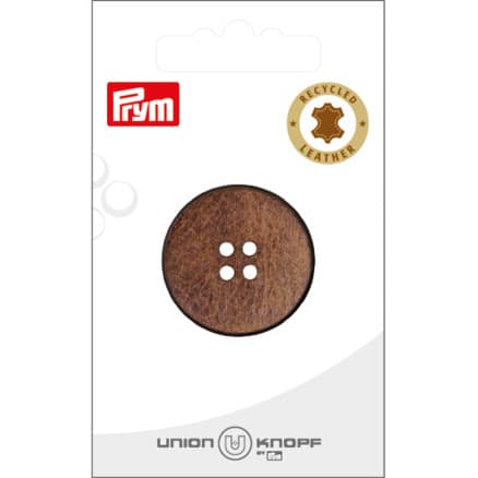 Prym Läderknapp Brun 30 mm - 1 st.