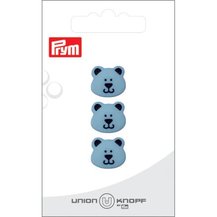 Prym Plastknapp Blå Björn 15mm - 3 st.