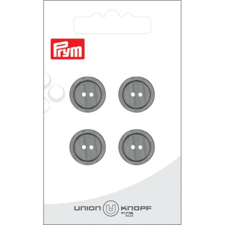 Prym Plastknapp Grå 15mm - 4 st
