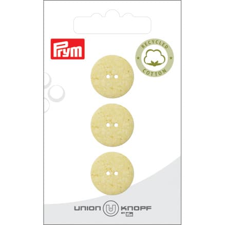 Prym Tygknapp Gul 18 mm - 3 st.