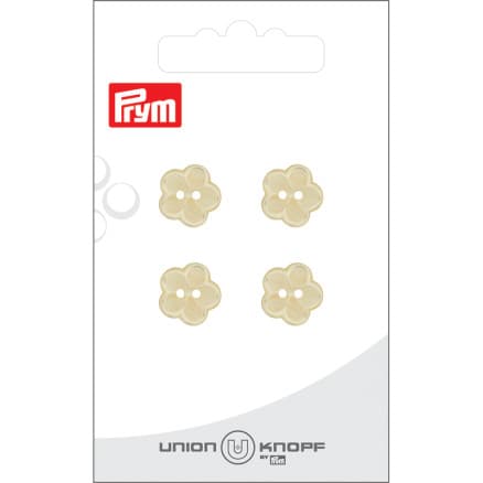 Prym Plastknapp Blomma Gul 12mm - 4 st