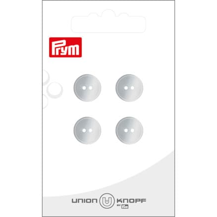 Prym Plastknapp Vit 12mm 2 hål - 4 st.