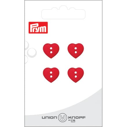 Prym Plastknapp Röd 12mm 2 hål - 4 st.