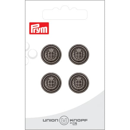 Prym Knapp Silver 15mm - 4 st