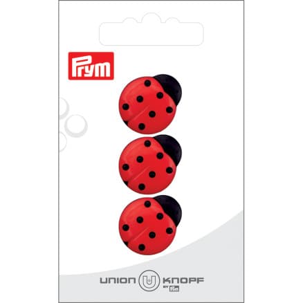 Prym Plastknapp Nyckelpiga 18mm - 3 st.