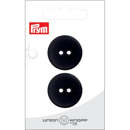 Prym Platt Plastknapp Svart 25 mm - 2 st.