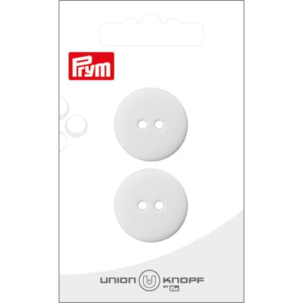 Prym Platt Plastknapp Vit 23 mm - 2 st.