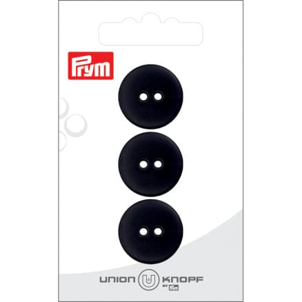 Prym Platt Plastknapp Svart 20 mm - 3 st.