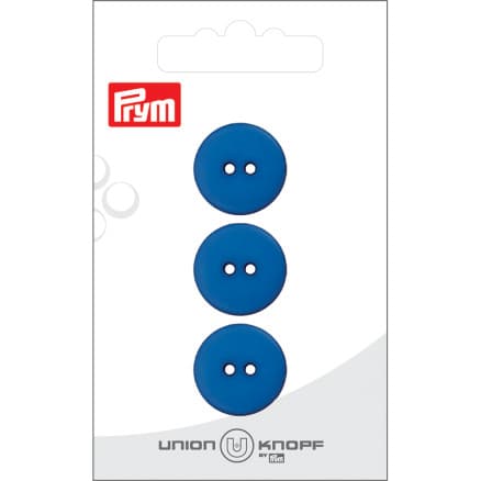 Prym Platt Plastknapp Blå 18 mm - 3 st.
