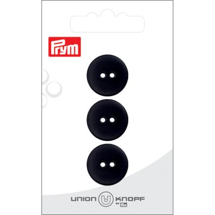 Prym Platt Plastknapp Svart 18 mm - 3 st.