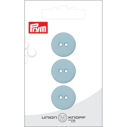 Prym Platt Plastknapp Ljusblå 18 mm - 3 st
