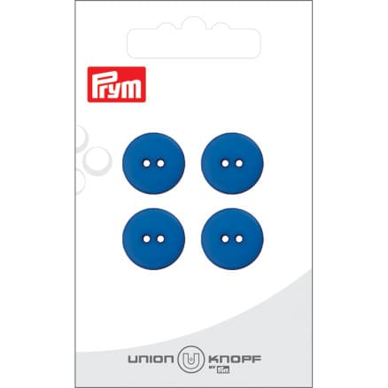 Prym Platt Plastknapp Blå 15 mm - 4 st