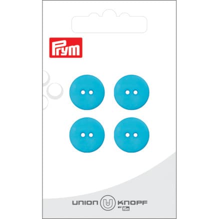 Prym Platt Plastknapp Turkos 15mm - 4 st.