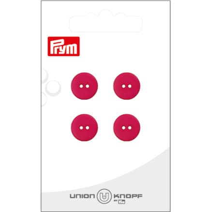 Prym Platt Plastknapp Rosa 12mm - 4 st.