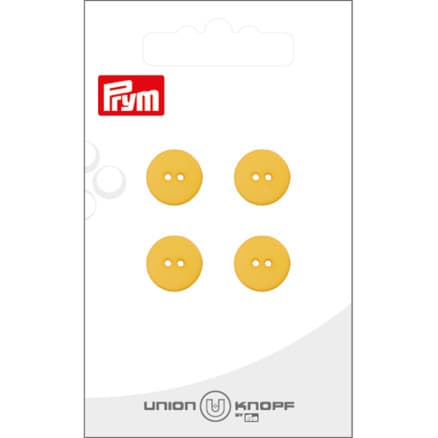 Prym Platt Plastknapp Gul 12 mm - 4 st