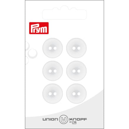 Prym Plastknapp Vit 15 mm - 6 st