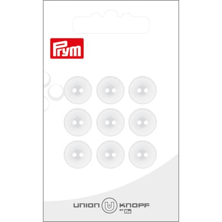 Prym Plastknapp Vit 12 mm - 9 st.