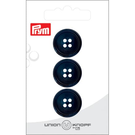 Prym Plastknapp Navy 4 hål 20mm - 3 st.