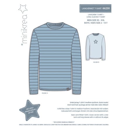 MiniKrea Snittm�nster 66230 Herrstorlek XS-2XL / Pojkar 2-14 �r XS-2XL / Pojkar 2-14 �r