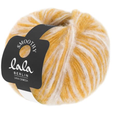 Lana Grossa Lala Berlin Smoothy Garn 06 Senapsgul/Natur