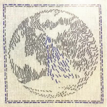 Drottningens Broderi - Broderikit - Danskt väder februari 24 x 24 cm - Design av drottning Margrethe II