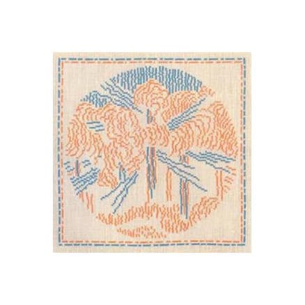 Drottningens Broderi - Broderikit - Danskt väder oktober 24 x 24 cm - Design av drottning Margrethe II