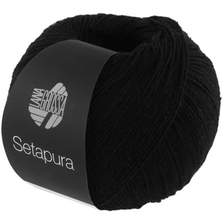 Lana Grossa Setapura Garn 16 Svart