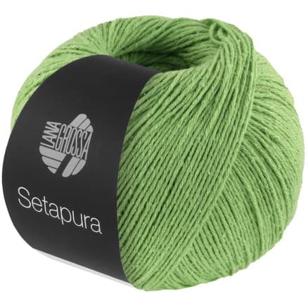 Lana Grossa Setapura Garn 11 Ljusgrön
