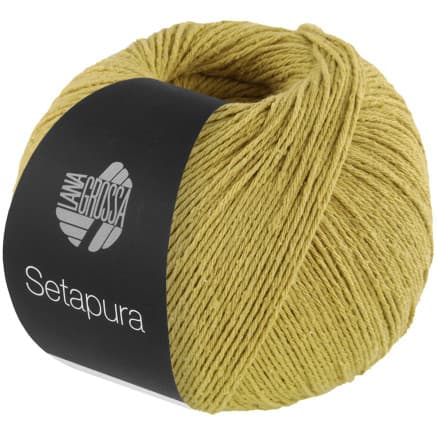 Lana Grossa Setapura Garn 2 Senapsgrön