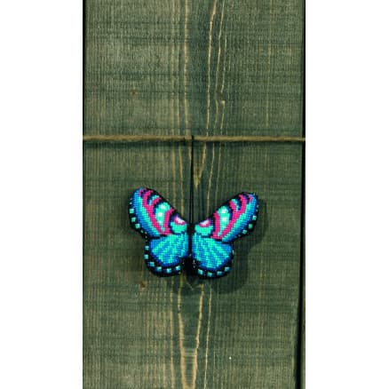 Permin Broderikit Fjäril blå 9x6cm