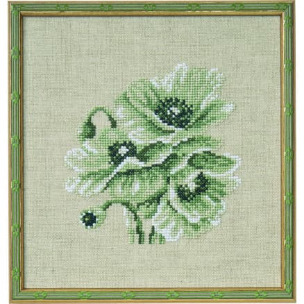 Permin Broderikit Vallmo 18x19cm
