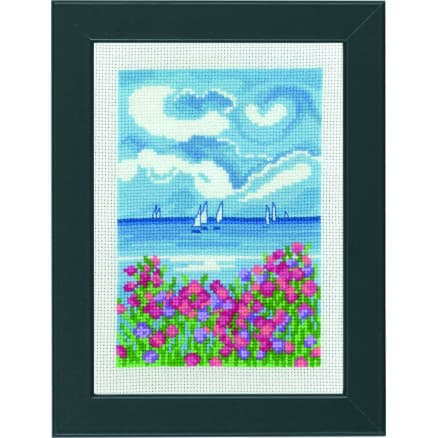 Permin Broderikit Segelbåtar 13x18cm