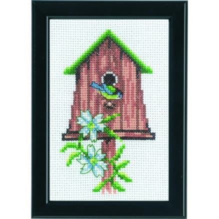 Permin Broderikit Fågelholkar 9x14cm