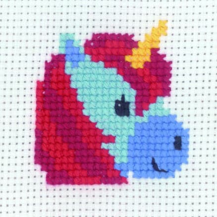 Permin Broderikit Enhörning 8x8cm