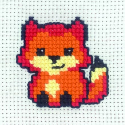 Permin Broderikit Räv 8x8cm