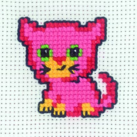 Permin Broderikit Katt 8x8cm